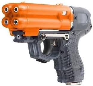 PIEXON Pfefferspraypistole JPX6 mit 4 Schuss Speedloader + Tierabwehrspray 40 ml Tierabwehrgerät