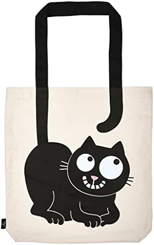 moses Ed, the Cat Baumwollshopper, Stofftasche aus 100% Baumwolle, mit Katzenmotiv, Shopper mit Standboden für Einkäufe, Büro oder Uni, 39 x 42 cm image 3