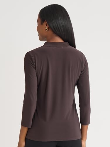 Kasper Women's 3/4 Sleeve Tie-Neck Top4
