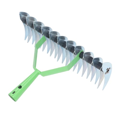 Rastrillo Descompactador de Césped Acero Inoxidable Cabeza Ancha miniatura 4
