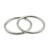 Rannb Multi-Purpose O Ring for Hardware Bags Ring Hand DIY Accessories 6mm Thick 80mm Outer Dia - Pack of 2