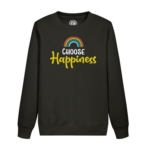 Sweatshirt enfant arc en ciel confortable contre le froid avec message positif