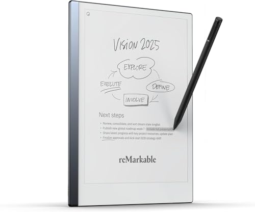 reMarkable 2 Tablet with 10.3” Digital Paper Display, Featuring Marker Plus Pen with Eraser, USB-A to USB-C Cable (Renewed)