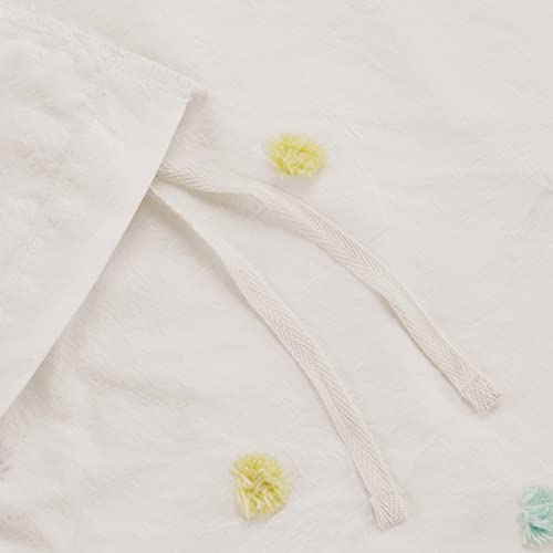 Urban Habitat Kids UHK12-0138 Duvet Cotton Jacquard Weave Colorful Poms Accent, Shabby Chic Cover For Comforter Cozy Bedding Set thumb #6
