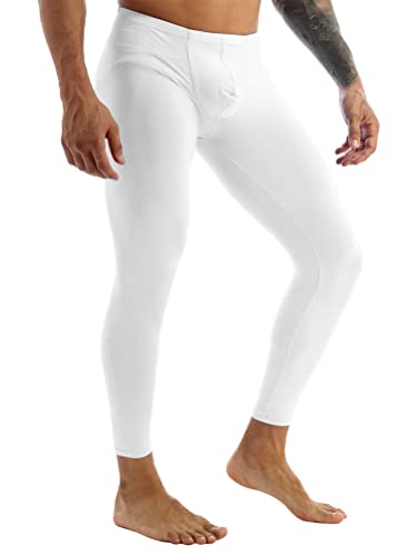 Aislor Men's Smooth See Through Low Rise Bulge Pouch Long Trousers Leggings Pants Underwear3