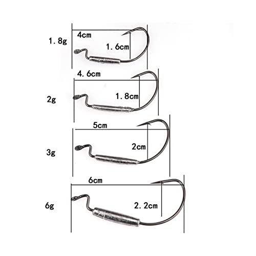 HNHYNSY Angelhaken 5 stücke Angeln Weiche Köder Gewichtete Wide Swimbait Haken Haken Hohe Kohlenstoffstahl Wide… – Bild 4