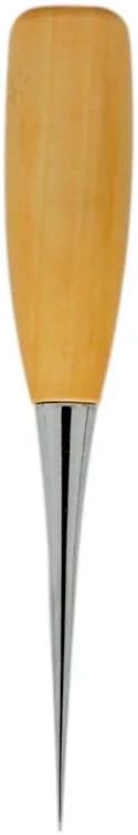 1pcs Leather Cloth Awl Sewing Tool Hole Punching Leather Wood Handle Steel awl Craft Stitching Leather Awl Sewing Tools