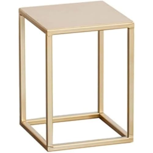 WhiteForest 鉄アートフラワーポットホルダー 花台 園芸ラック フラワーラック おしゃれサイドテーブル プランターラック 簡易テーブル 小型テーブルこんじき 屋内植物コンテナ棚 観葉植物 鉢植え 盆栽 玄関 省スペース (Small,ゴールデン)