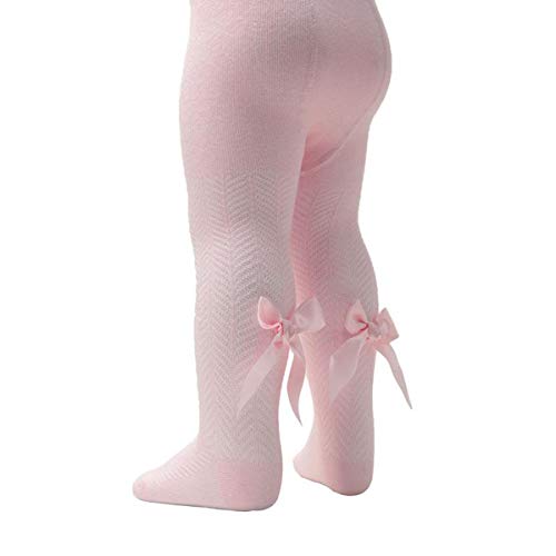 Girls Tights Heart Print With Ribbon Bow Stockings Pom Pom Cotton Socks Leggings
