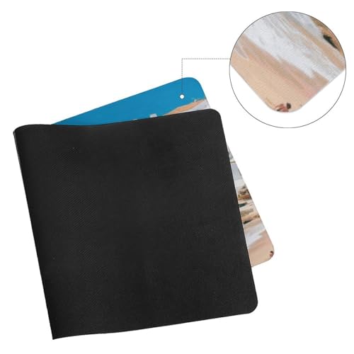 Desk Pad Protector 24x12 Inch Extended Seaside Mat Blanco miniatura 7