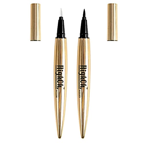 HighOh 3-in-1 Eyeliners | Black & Clear Eyeliner | Best Eyelash Self-Adhesive Pen | Smudge Proof Waterproof Matte Long L