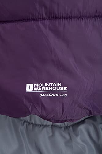 Mountain Warehouse Sleeping Bag - Basecamp 250 - Camping Spring Summer Season Lightweight Compact - For Spring Summer, Camping & Trekking - Image 4