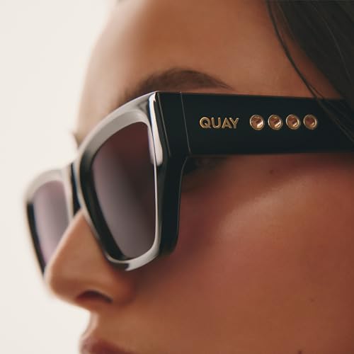 QUAY - Sunglasses for Men & Women, Square Lenses with UV Protection, Oversized Sunglasses (No Apologies, Black)4