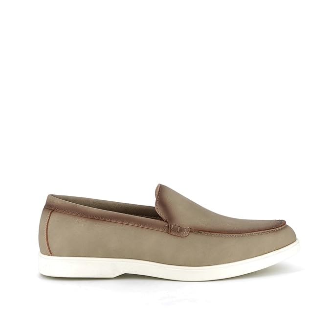 Mocasín Slip-on de piel vegana premium Laurent con acabados elegantes en gamuza