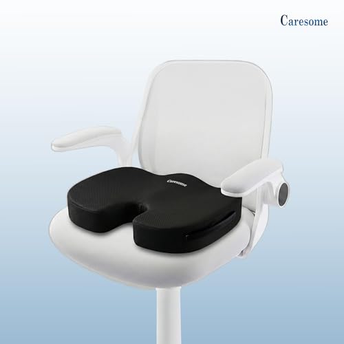 Image of High Density Coccyx Seat Cushion for Hip | Tailbone | Coccyx | Sciatica Pain Relief | Proprietary Hi-Per Foam Ergonomic Design | Contoured Cushion for Office & Home