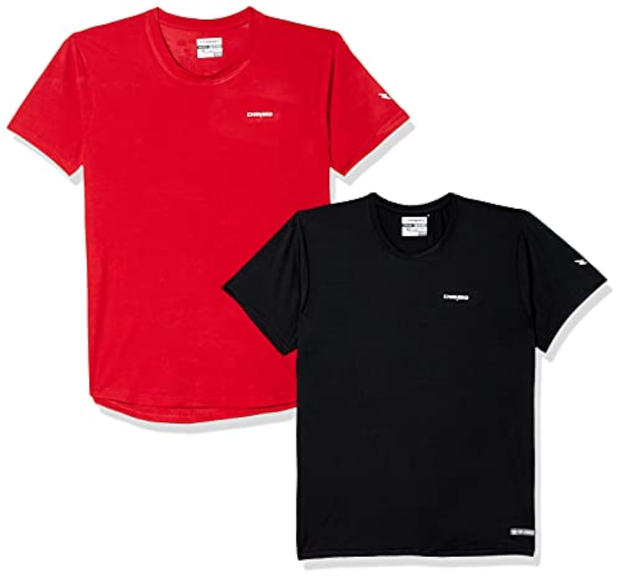 Women's Melange Round Neck Sports T-Shirt Set, Teal & Black