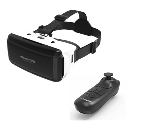 Image of HD Virtual Reality Headset w /Controller /Gamepad,VR Headsets for iPhone /Android,3D VR Glasses for TV, Movies & Video Games-VR Goggles Compatible with iOS, Android Phones VR with Remote (BG47)