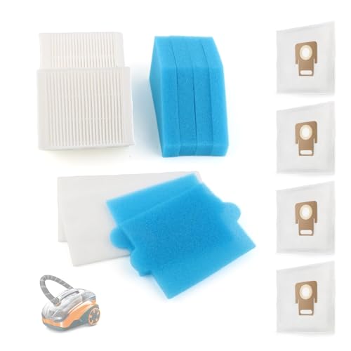 Staubsaugerbeutel und Filterset für Thomas Aqua + Pet & Family mit 4 Staubbeutel 2 Set Filter Staubsauger Ersatzteile Teile