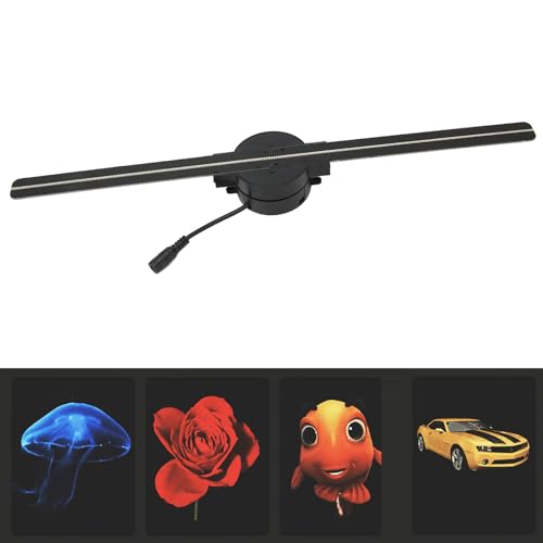 Yctze Ventilatore Ologramma 3D Ventilatore Ologramma 3D Proiettore WiFi 3D 16,5 Pollici 2000x224 Perline Luminose a LED Pubblicità 100?240 V
