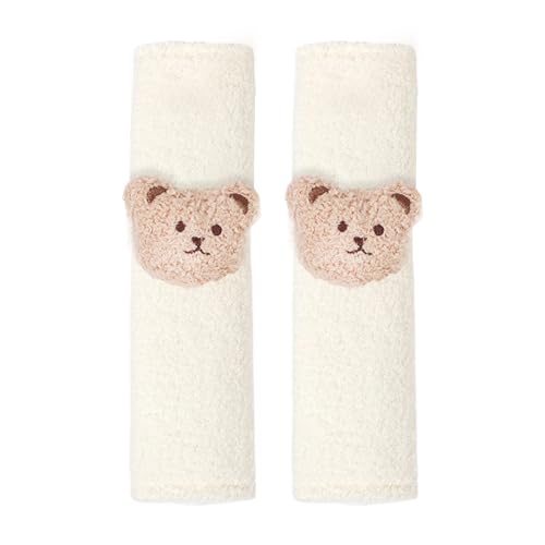 Lot de 2 housses de ceinture de sécurité de voiture - En peluche - Protection de ceinture de sécurité pour voitures, poussettes, sacs à dos, sangles de...