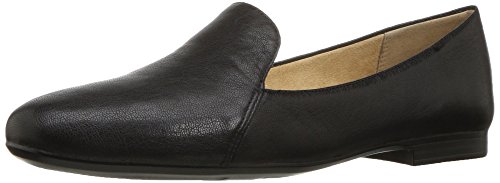 Naturalizer Women's Emiline Loafer Flats Slip-On, Tumble Leather Black, 7 M US