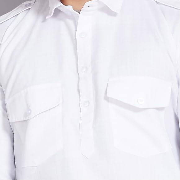 Image of DIVISIVE Men's Cotton Blend Pathani Kurta Pyjama Set