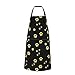 Grembiule da cucina oro cane gatto zampa grembiuli neri con tasche bavaglino regolabile per uomo donna divertente carino impermeabile chef casa arte grembiule grigliate barbecue disegno regalo mamma