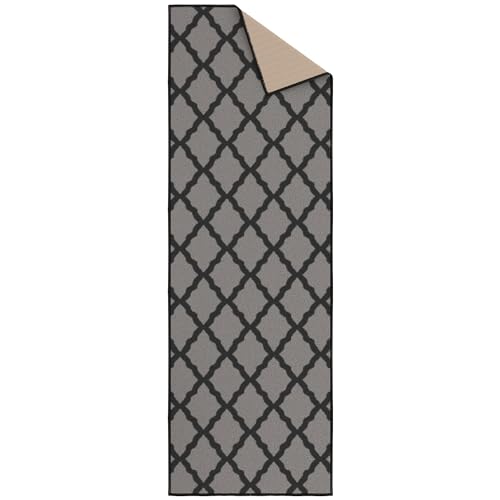 Ottomanson PNK7028-20X59 Machine Washable Moroccan Trellis Design Non-Slip Rubberback 2X5 Traditional Indoor Runner Rug For Hallway thumb #7