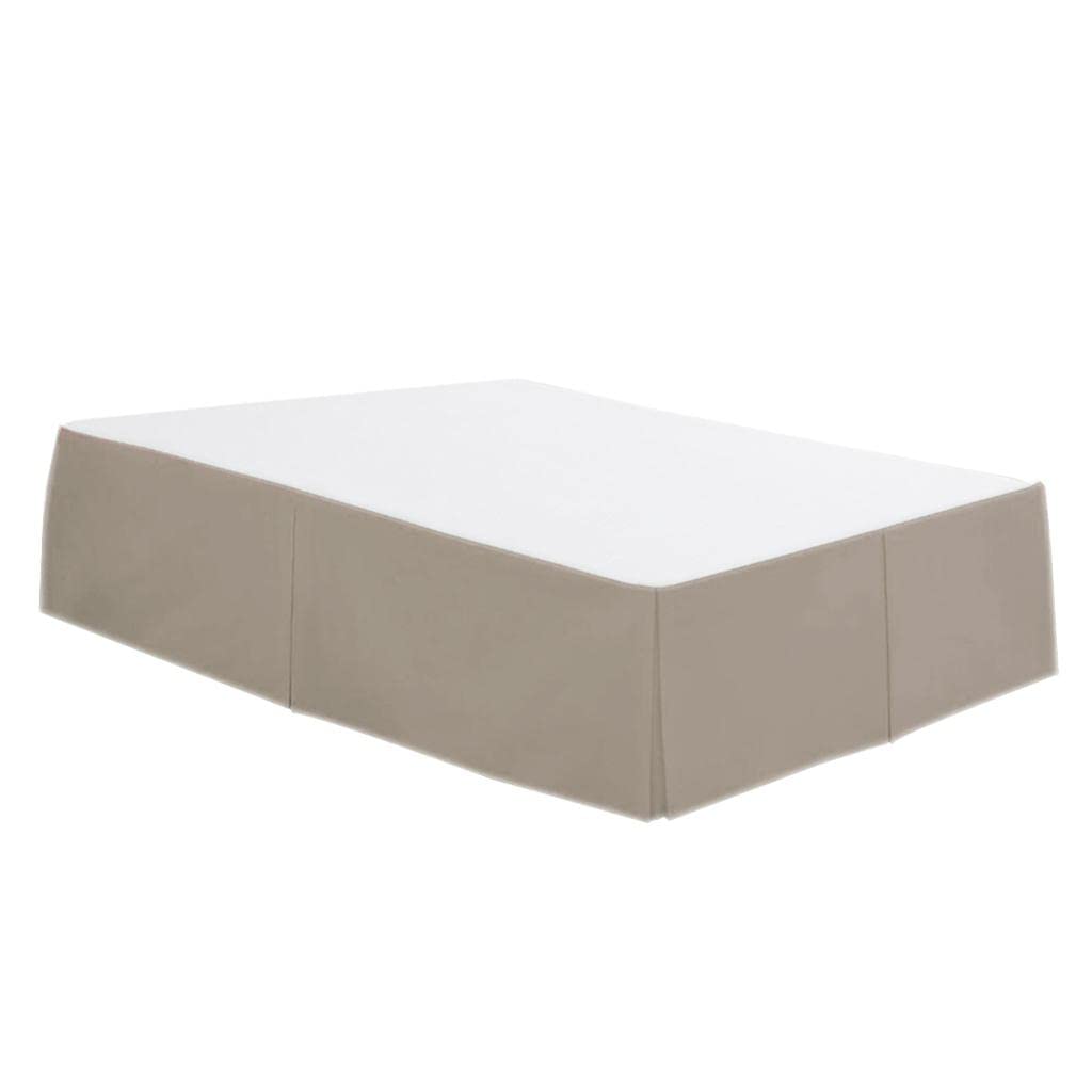 Solid Color Hotel Pleated Bed Skirt Wrinkle & Fade Resistant Khaki_Twin | Home & Garden | Bedding | Bed Skirts-image-46