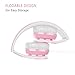 ELECDER i40 Headphones with Microphone Foldable Lightweight Adjustable Wired On Ear Headsets with 3.5mm Jack for Cellphones Laptop Computer Smartphones MP3/4 Kindle School (Pink/White)