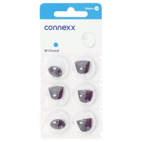 Connexx 3.0 Large Closed Hearing Aid Domes - Size Large - Maximum Sound Isolation for Focused Listening