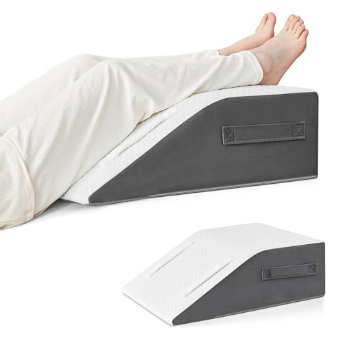 Image of Yojoker Leg Elevation Pillows for Swelling, Memory Foam Wedge Pillow for Legs Blood Circulation, Leg Elevation Pillows for After Surgery, Knee Wedge Pillow for Sleeping Back Hip Ankles Relief