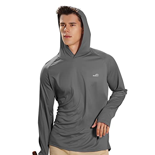 Image of Men's UPF 50+ Long Sleeve Sun Shirts UV Protection Hoodie Rash Guard Hiking Fishing Swim T Shirt