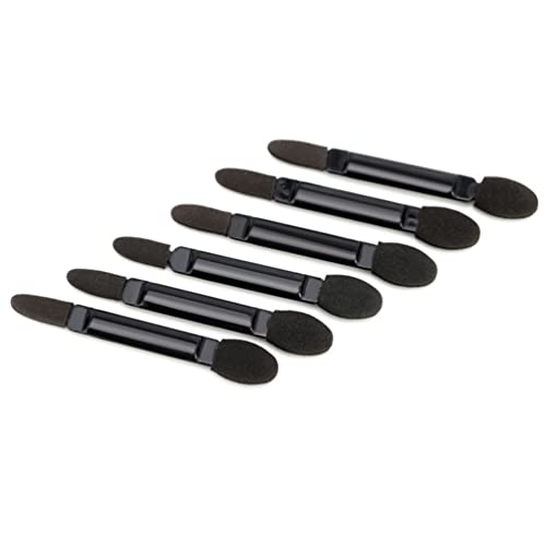 Beaupretty 100pcs Double-ended Eyeshadow Applicators Black Sponge Makeup Brushes for Eye Shadow Application for Travel Parties and Daily Use