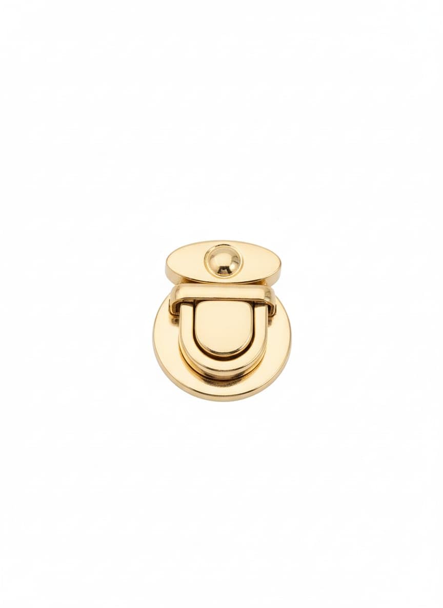YARNLAY Tuck Lock Clasp Catch Purse Thumb Lock Purse Buckle Fasteners Wallet Buckle Purse Metal Clasp Locks for DIY Craft Wallets Bag Leather Handbags Making, Gold-image-21