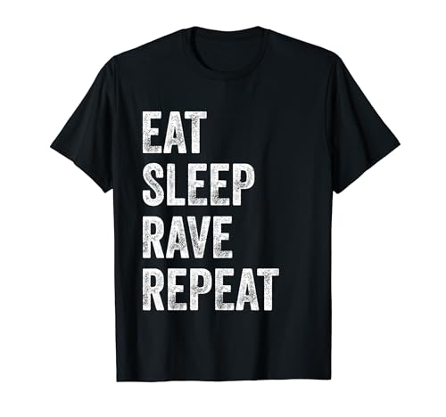 Eat sleep rave repeat camiseta