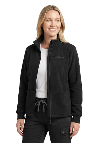 Women’s Fleece Scrub Jacket with Pockets