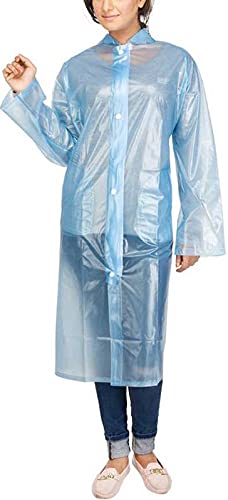 Women's PVC Waterproof Transparent Raincoat Hooded Lightweight Long Rain Jacket Reusable Rain Coat with Button Closure for Travel Hiking Camping Cycling Outdoor Rainwear-image-43