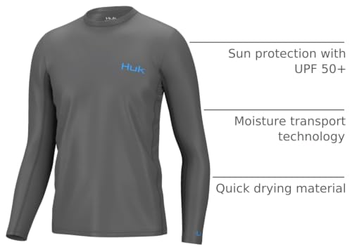 Image of HUK Men's Icon X Long Sleeve Shirt, Performance Fishing Shirt