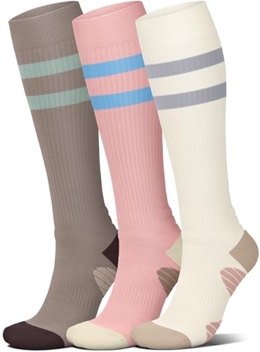 Image of 4 Pairs Compression Socks for Women Circulation-Best Support for Nurses,Running,Athletic,Travel
