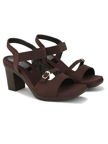 Image of JM LOOKS Women's Block Heel Sandals | Stylish Open Toe Dress Sandals with Double Strap & Buckle Detail | Comfortable Slip-On for Party Prom Date Night