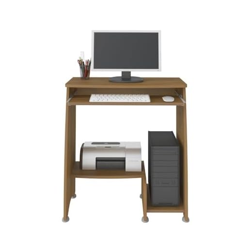 Mesa para Computador com prateleira retrátil PIXEL cor Pinho - Artely