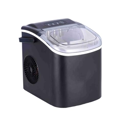 Máquina fabricadora de hielo portátil para encimera, con función de autolimpieza, produce 9 cubos en 6 minutos, incluye canasta y cuchara, para hogar/cocina/acampada/RV