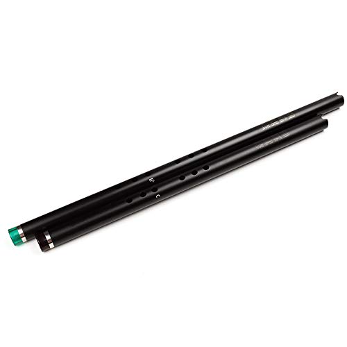 Flauta Vertical clásica Flauta pequeña de Metal de aleación de Aluminio con Instrumentos Musicales Flauta Profesional para Principiantes (Color : BB Key Black)