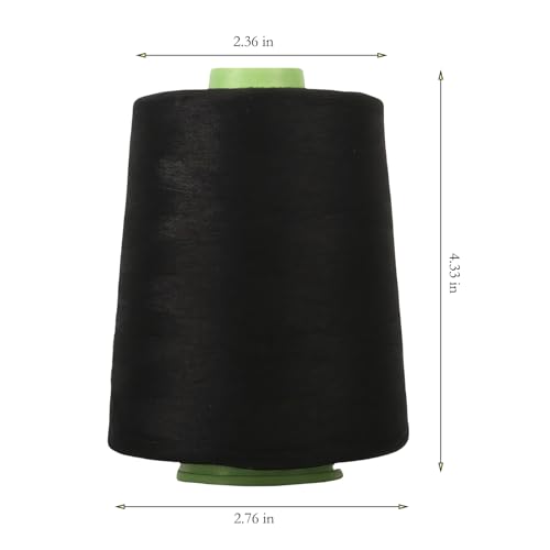 Hilo de costura poliéster negro 7000 yd 4 unidades miniatura 2
