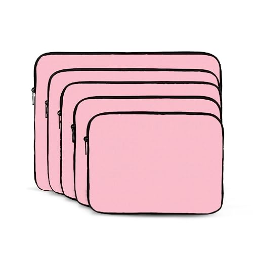Solid Color Pink Laptop Sleeve Case 15 Inch Suitable For Notebook Computer Tablet Traveling Carrying Simple Case2