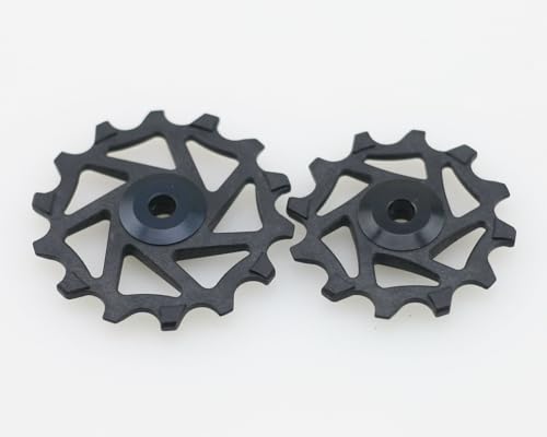Desviador trasero de bicicleta, rodamiento de cerámica, rueda jockey, polea ancha estrecha, 12T+14T para SHIMANO SRAM XX1 X01, accesorios de ciclismo (negro)