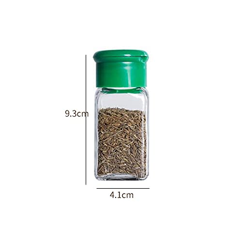 Barattoli trasparenti per spezie e condimenti, 10 pezzi, adatti per la cucina, capacità: 80 ml, misura singola: 4,1 x 9,3 cm.