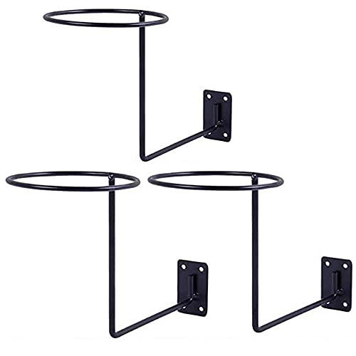 WANLIAN Helmet Display Rack - Bicycle & Motorcycle Helmet Storage Holder (3 pieces Black)