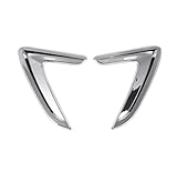 DREFGH 2 Pieces Compatible with 2012-2016 3 Series F30 ABS Carbon Fiber Glossy Black Car Side Vent Cover Decorative Mudguard Stickers(Silver)